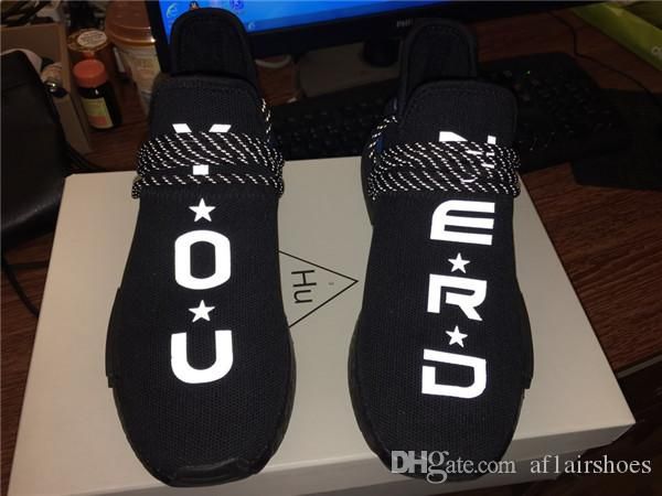 

human race pharrell williams nerd black running shoes man women running shoes sneakers sports sneakers