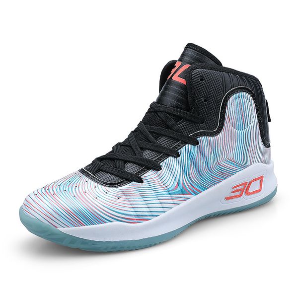 

library in 6 mandarin duck basketball shoe y11 leisure time sneakers high help shock absorption boots yin-yang student male shoe actual, Black;white