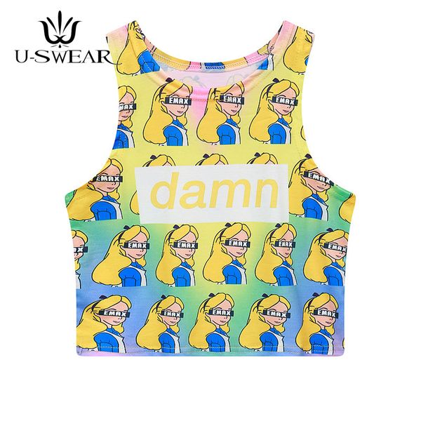 

elastic short slim tank princess dancing clothes sleeveless vest for girl t-shirt camisoles harajuku summer tank103, White