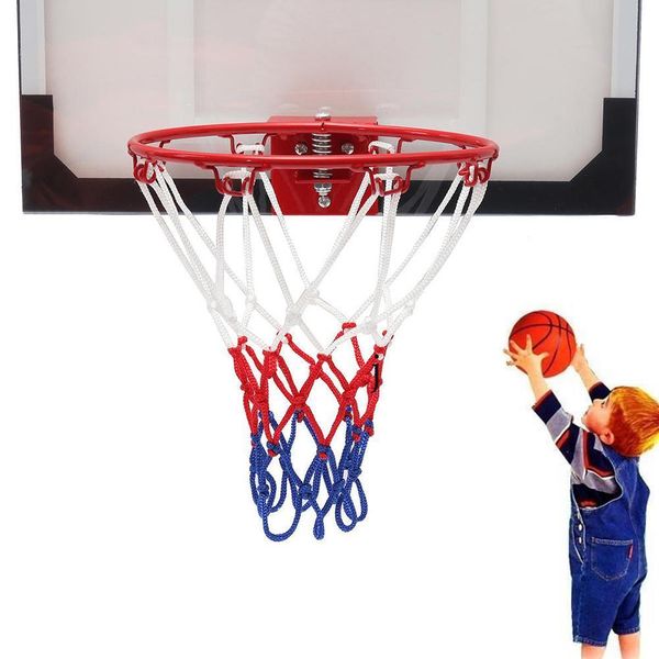 1 Set Hanging Wall Basketball Montado Goal Hoop Rim Sports Indooroutdoor Net Rede D2X0