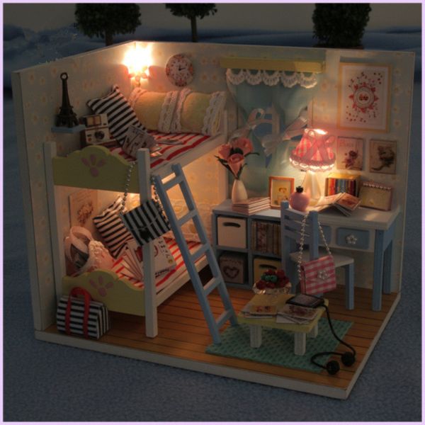 

creative diy doll house wooden toy model miniature dollhouses lol dolls furniture kit toys for children birthday gifts mx200414
