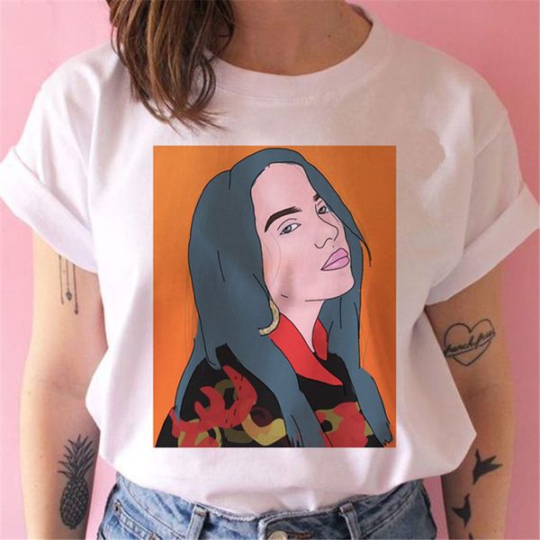 

summer womens character print t shirts fashion ladies crew neck straght tees female casual short sleeve clothes, White