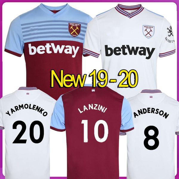 

19 20 we t ham occer jer ey 2019 2020 arnautovic united football hirt ander on cami eta de fÃºtbol chicharito maillot de foot rice futebol