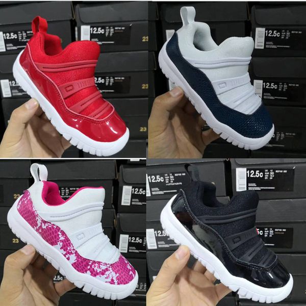 

новорожденный 11s маленький flex ps кроссовки черный тренажерный зал красный 11 черный красный ребенок дошкольного обувь розовый змеиной кож, Black
