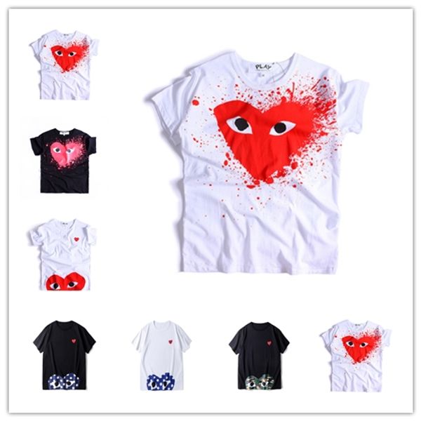 

com оптовые новые люди тенниски праздник сердца emoji new hot red eyes праздник футболку черный красный полосатый полька черный быстрое реше, Black;blue
