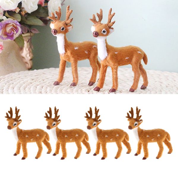 

4шт животных статуя deer фигурка для дома и офиса стол украшение украшение