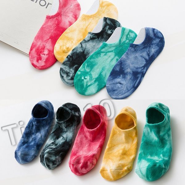 

new leisur sport socks skateboard cotton tie-dye mens socks europe and america joint wind sweat absorption invisible ankle socks t2b5017