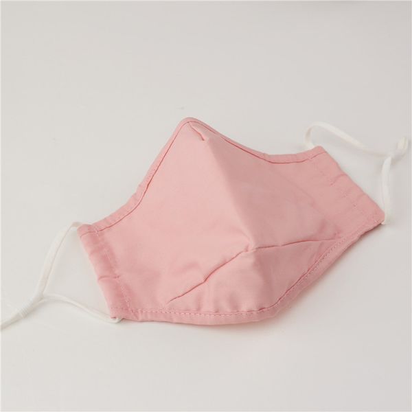 

2020 sale 3 layers cotton stereoscopic mask solid color protection face masks can put filter reusable dustproof smoke mask protection a6292, Red;brown