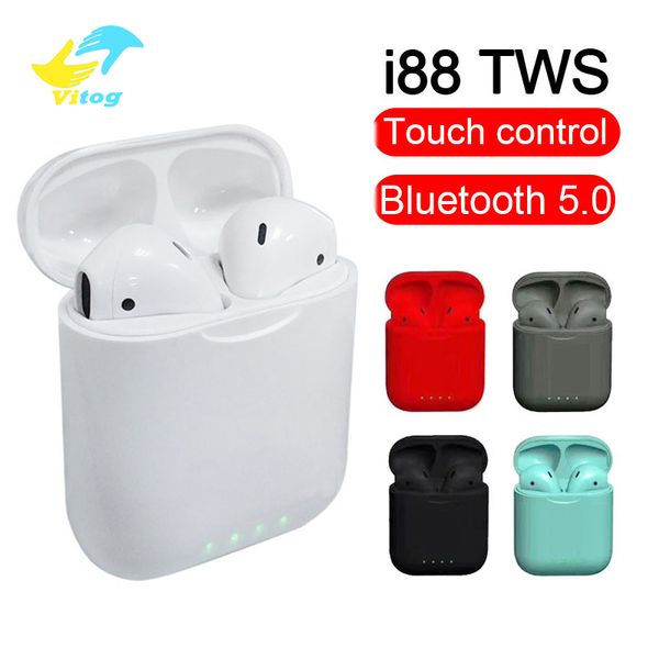 

I88 tw bluetooth headphone wirele bluetooth 5 0 earphone touch control 3d urround ound charging ca e for all martphone pk i10 i12