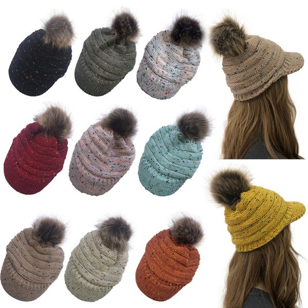 

10 different fashionable winter woven warm knit popular outdoor warm hats women's outdoor party hats in pure color t3i5133