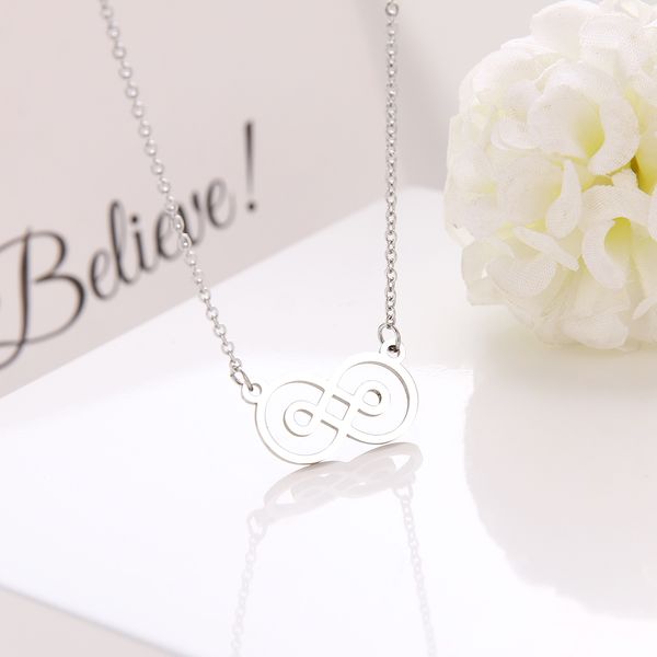 

stainless steel for women classic 8 word infinite love pendant necklace gold and silver color necklace engagement jewelry