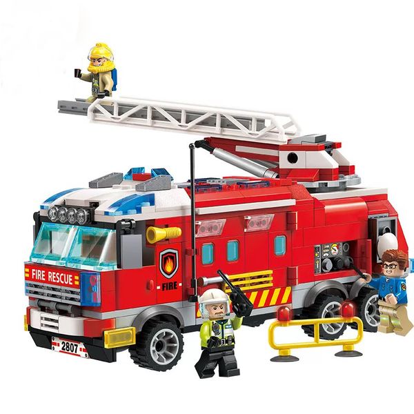 

building blocks assembled toys of city fire car for boys bricks toys diy education model 366pcs children gift