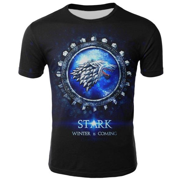 

2019 tshirt men targaryen fire & blood dragon tee shirt costume figure winter t-shirt, White;black