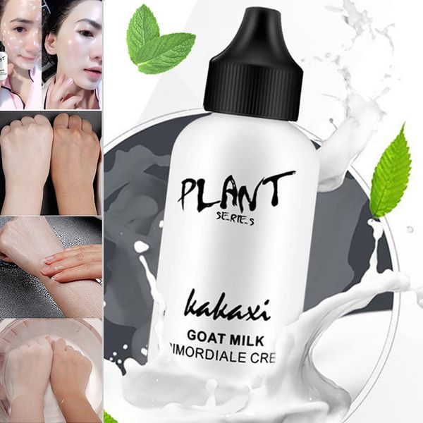 

goat milk makeup primer cream whitening moisturizer brighten make up base sj66