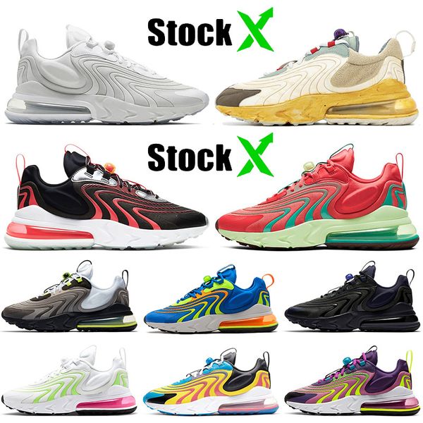 

fashion react eng mens womens running shoes triple white travis scott cactus trails blackened blue watermelon aliens trainers sneakers, White;red