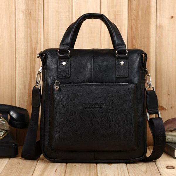 

2018 genuine leather bostanten new real cowhide men's bag good qulity business messenger shoulder briefcase handbag tote laptop