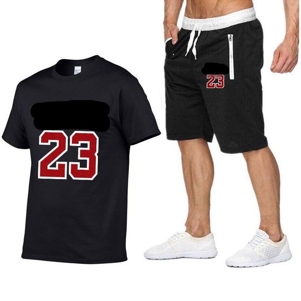 

tracksuit t shirt+shorts fashion trends in 2019 fitness cotton brand tshirts for men bodybuilding clothing -xxl, Gray