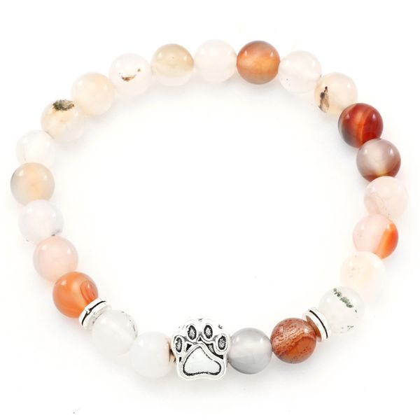 

manual ornaments natural stone dog palm book elastic force bracelet elastic force hand string hand, Golden;silver