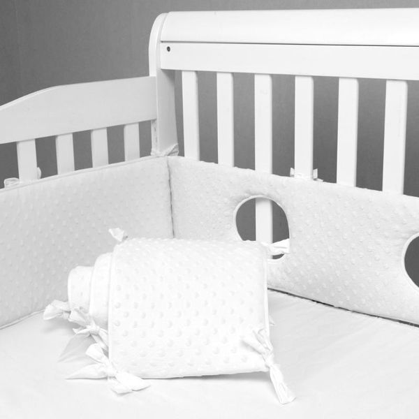 

bedding sets with 3 holes baby safe crib bumper pads for standard cribs machine washable padded liner thick padding nursery bed