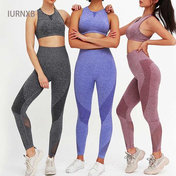 

yoga outfits women's gym clothing set fitness workout sets mesh breathable legging sportswear suit, White;red