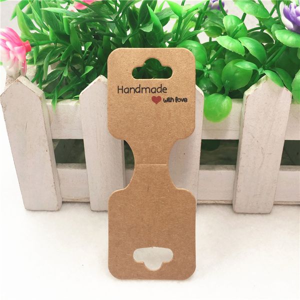 

50pcs hand chain&necklace paper cardboard handmade with love bracelet cards with opp bag available 9x3.5cm accept custom logo, Black;white