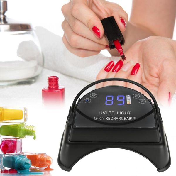 

nail accessoires rechargeable led nail lamp art light dryer polish dryer uv gel curing lamp beauty art machine, Silver