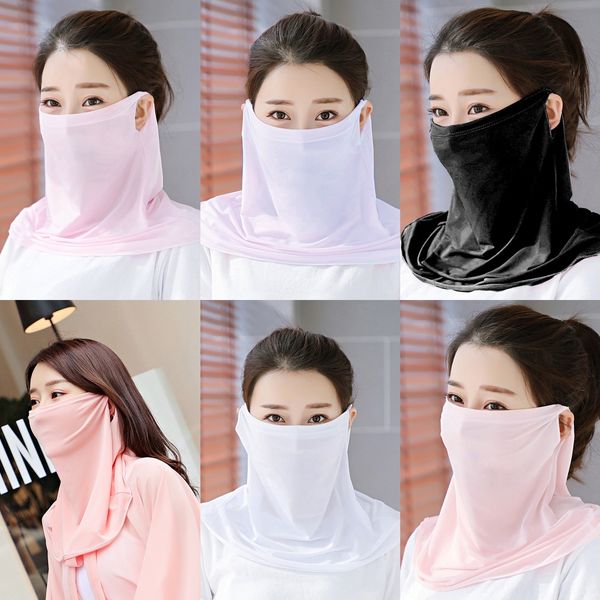 

qanhx skull face head scarf cool ski mask balaclava masks cycling mask scarf neck warmer halloween headband face mask summer, Black