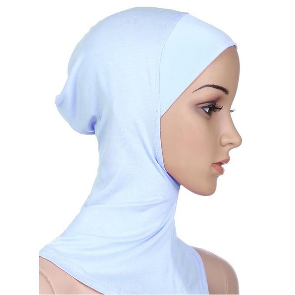 

lnrrabc full cover inner women muslim cotton hijab islamic head wear hat underscarf shawls and hijab caps foulard femme, Red