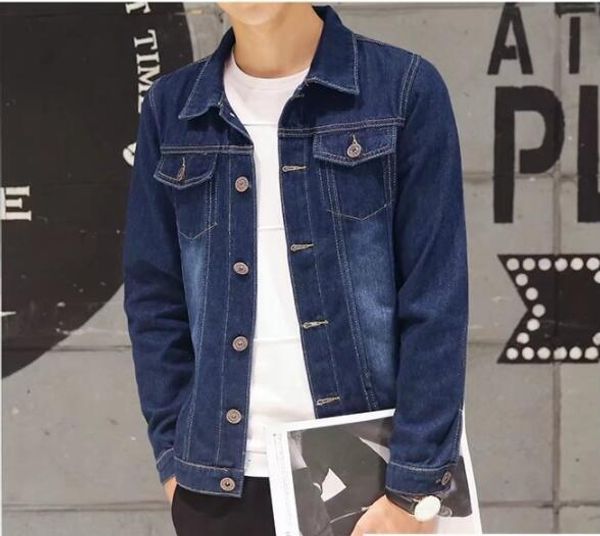 

fall 2018 new korean version men's casual jeans jacket men's jacket young men's self-cultivation jeans jacket, Black;brown