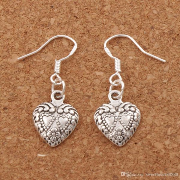 

двойной dots еѬда еѬги 925 silver fish ear hook 40pairs много antique silver лѬа e907 11.5x32mm