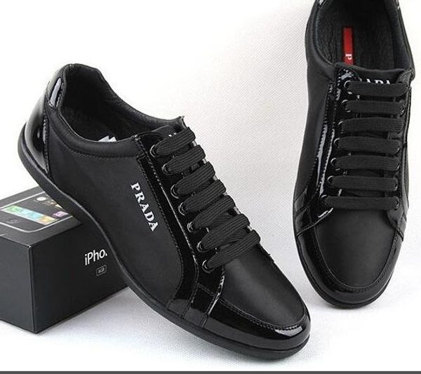 

Luxury brand men hoe leather ca ual black hoe men pring autumn lace up men fa hion neaker i e 40 47