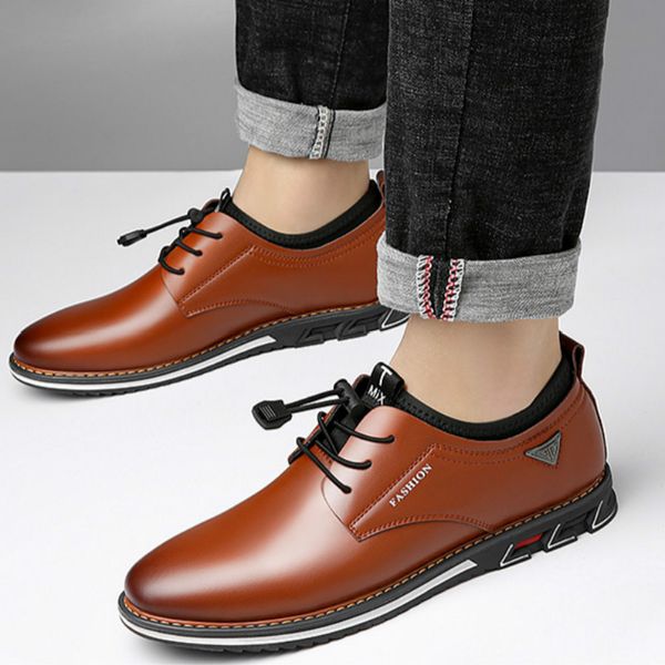 

2020 new cross-border large size mens shoes autumn and winter new shoes fashion mens casual shoes british low leather men, Black