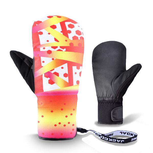 

colorfull men ski gloves winter waterproof anti-cold warm gloves outdoor sport snow sportswear skiing