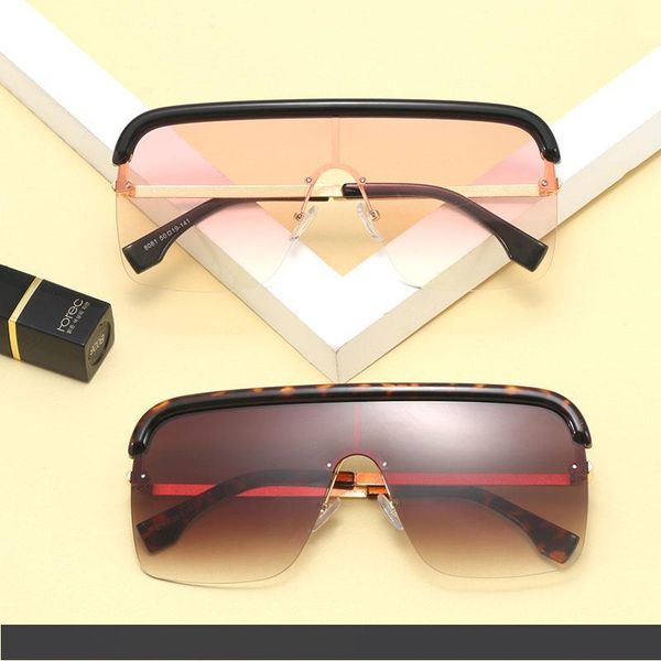 

2020 тренд классические солнцезащитные очки европа и америка ретро мода сросшиеся большие коробки градиент личности уличная съемка солнцезащ, White;black