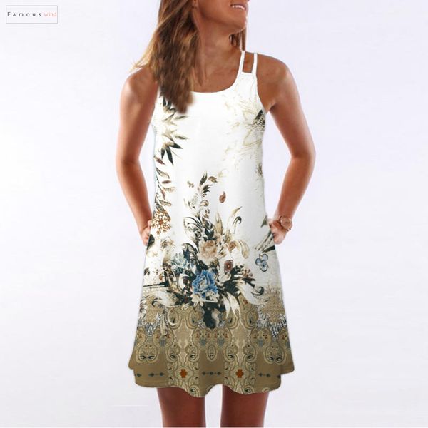 

женщины дышащий летнее платье без рукавов урожай 3d печати цветочные bohe короткое мини-платье перевозка груза падения дизайнер одежды, Black;gray