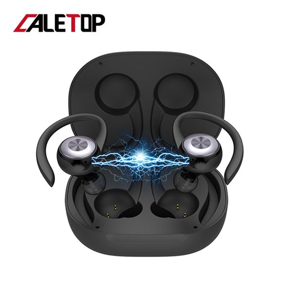 

caletws sports running wireless earphones ear hook bluetooth noise cancelling headphones ipx4 waterproof headset with mic