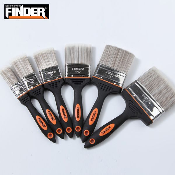 

finder wholesale black two-color rubber and plastic handle painting brush