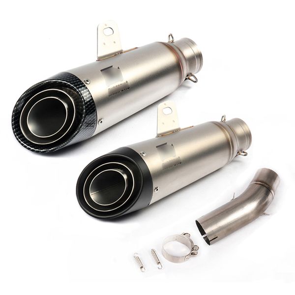 

exhaust set for 959 panigale motorcycle titanium alloy mid slip on 61 mm exhaust pipe no db killer escape all years