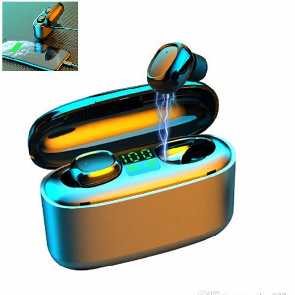 

g5s 3500mah led bluetooth wireless earphones headphones earbuds tws touch control sport headset noise cancel waterproof for cell phone