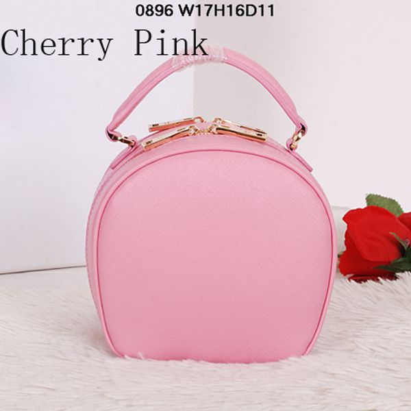 

leather cosmetic bags cross grain cow leather double zippers closed 17*16*11cm shoulder bags or crossbody with dustbag