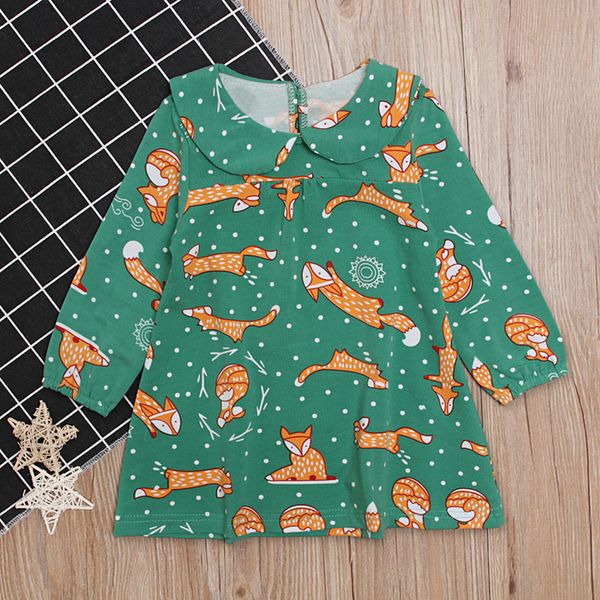 

autumn newborn infant baby dress christmas print toddler dress long sleeve party dresses for girls princess baby girl clothes, Red;yellow