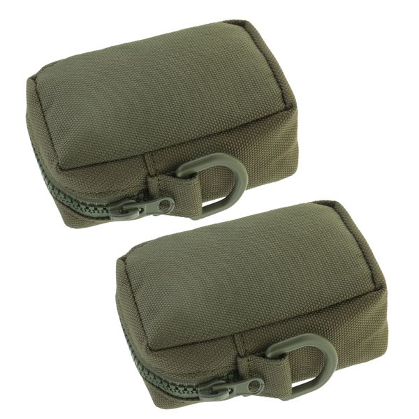 

2pcs mini utility belt pouch compact accessory bag oxford hanging waist bag pack