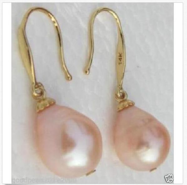 

14к золоо hook hot natural жна 10-14 мм sea pink жемђжной еѬежкой, Silver