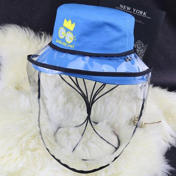 

дети ведро шляпа загрязнение шляпа маски для лица анти-плевок защитный пылезащитный чехол дети мальчики девочки рыбак шапка 2020, Yellow