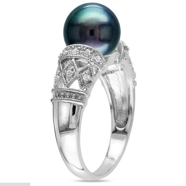 

новое прибытие элегантный серебряный позолоченный pearl ring womens креативный дизайн бриллиантовое кольцо обручальное свадебные украшения, Silver