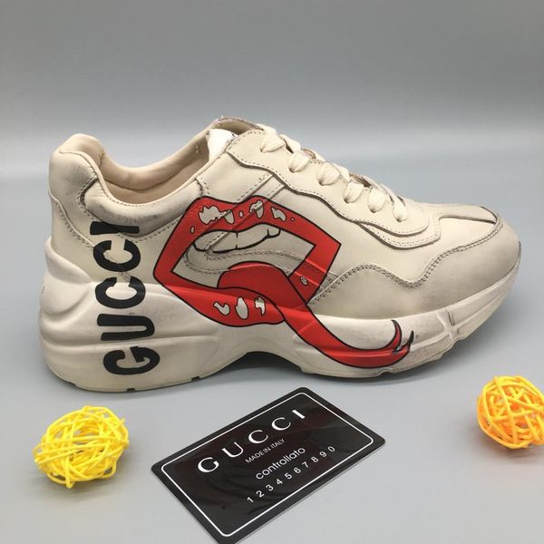 

De giner brand rhyton vintage lo angele angel print ny yankee mouth web gg print port men trainer neaker running cau al hoe
