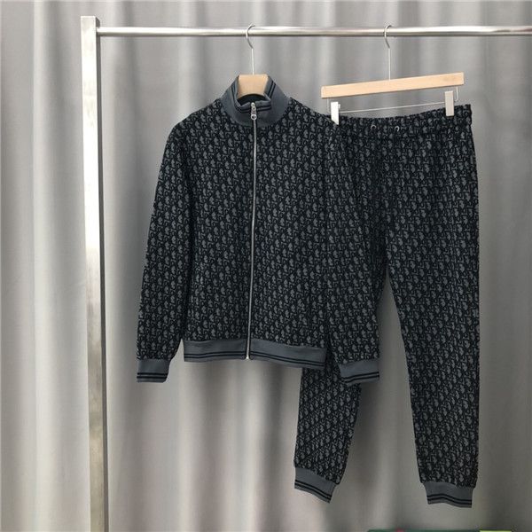 

19aw luxurious brands design d letter full logos tracksuit hoodie and trousers sets streetwear sweatshirts outdoor long pants and pullover, Blue;black