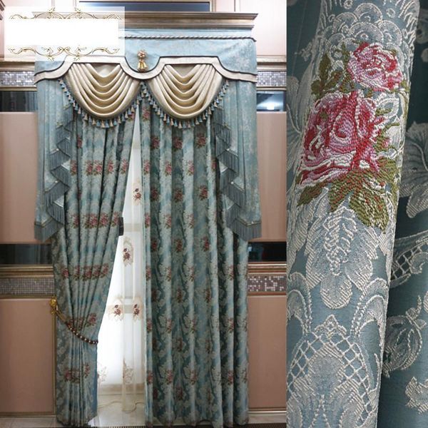 

home l curtain blackout curtain high-precision embossed yarn-dyed jacquard curtains cotton