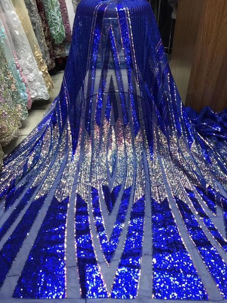 

french lace fabric embroidered tulle lace with sequins 2019 latest african fabric wedding dress j3483, Pink;blue
