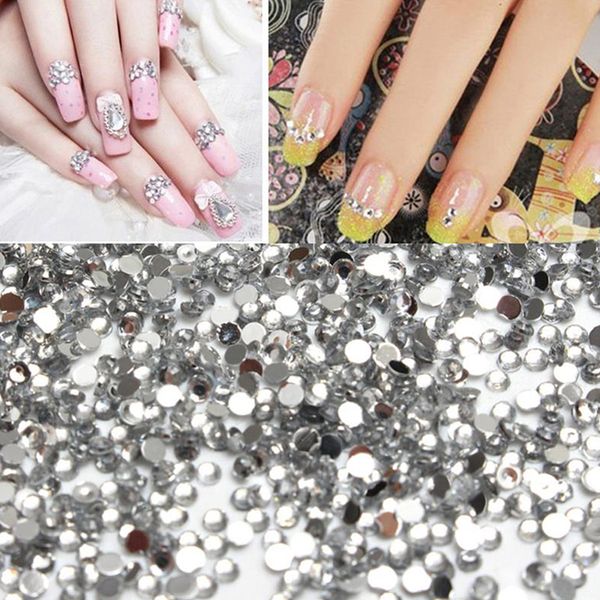 

20000pcs 1.5mm/2mm/3mm/4mm nail art decorations nail rhinestones velvet jewelry diamond rhinestones for silver color, Silver;gold